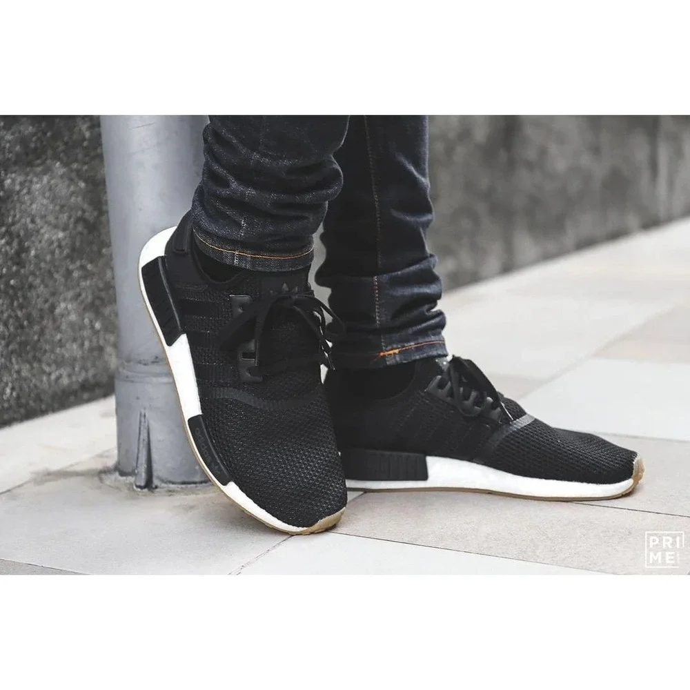 Adidas Originals NMD_R1 Core Black Gum Mens Running Shoes B42200 Size 8.5